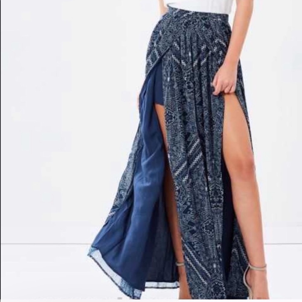 The Jetset Diaries Moroccan Print Split Maxi Dress Size L - Picture 2 of 9